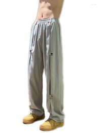 Herenbroek High Street Fashion Men Heatpants Casual rechte hiphop dweilen broek Gray Black Cargo