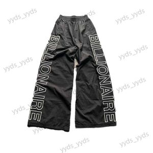 Pantalon masculin High Street Hip Hop milliardaire Hip Hop Street Street Casual Lettre imprimé Pants T240429