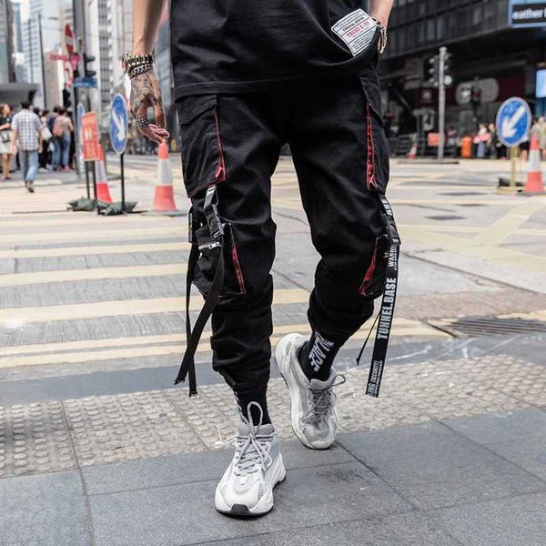 Pantalones para hombres High Street Jogger para hombres Hip Hop Haren Pants Street Harajuku Múltiples bolsillos Pantalones cargo para mujeres Tácticas Pantalones casuales Techwea J230420