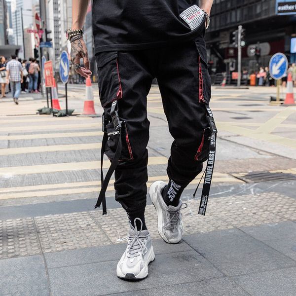 Pantalons pour hommes High Street Jogger homme Hip Hop Haren pantalon rue Harajuku poches multiples pantalon Cargo femme tactique pantalons décontractés Techwea 230211