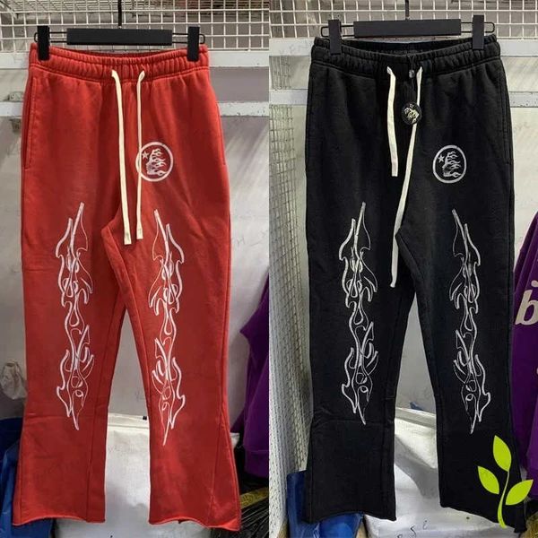 Pantalons pour hommes High Street Vintage Graffiti Flame Monkey Porté Hell Pant Wash Water Hommes Femmes Sports Casual Bell Pantalon T240126