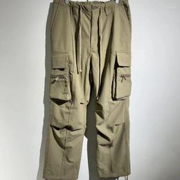 Pantalones para hombres High Street Vintage Versátil Versátiles Cárbol Pantalones informales Pantalones de chándal Joggers Ropa para mujeres