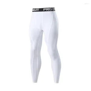 Pantalon masculin High Stretch Running Fitness Compression Training Basketball Soccer Leggings Sports