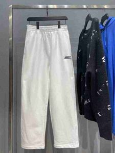 Pantalons pour hommes Version haute b Cola brodé Pantalon de garde Terry tissu tissé et teint sur mesure pantalon de couple de mode confortable et doux DVY7