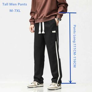 Pantalon masculin pantalon d'étudiant taille taille 190 cm pantalon de sport en vrac droit avec des jambes extra longues et larges 7xl 6xl plus taille 5xl pantalon sportif de longueur Clothingl2405