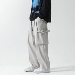 Pantalons pour hommes Hip Hop Hommes Casual Noir Kaki Cargo 2023 Mode Salopette ample Mâle Grande poche Jogging Pantalon de survêtement 3XL