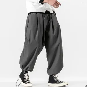 Pantalon pour hommes pantalon hip hop flotte de style large à jambes japonaises avec une taille élastique élastique profonde douce pour