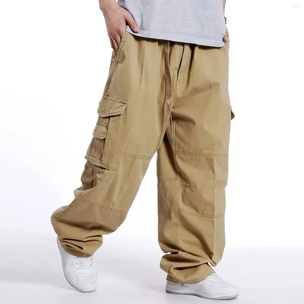 Pantalones de hombre Hipster Fat pierna ancha Hip Hop Baggy Multi Pocket Cargo 1 Ropa