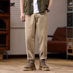 Pantalon masculin hiqor en kaki homme d'été classique mode solide salentume des hommes décontractés pantalones cargo pantalon ropa hombre