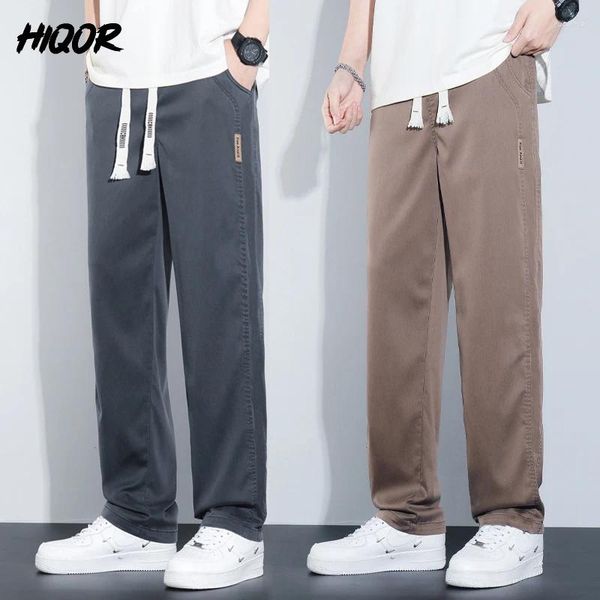 Pantalon masculin hiqor élastique d'été hommes décontractés en 5 couleurs glace homme pantalon mince ropa hombre pantalones de jeune homme coréen