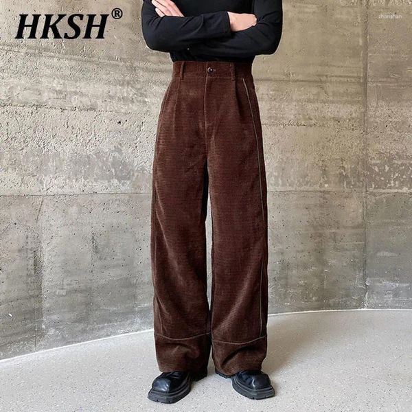 Pantalon masculin hksh automne et hiver épaissis de ruban de velours côtelé des jambes larges de la jambe coréenne décontractée