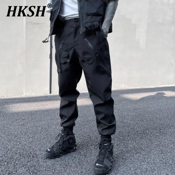 Pantalon pour hommes HKSH Spring Male Tide Dark Techwear Tactique Cargo Mode Lâche Leggings Safari Style Chic Salopette Streetwear HK0713