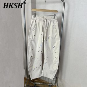 Pantalones para hombres HKSH Tide de verano Graffiti Pinturado estampado informal de secado rápido curvo Harlan elástica HK1414