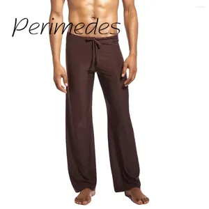 Herenbroek Home Loose 2024 Yoga Drawstring Comfortabele sport Summer broek Ademen Solid Color Fashion Ropa Hombre