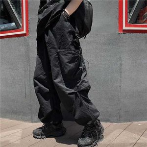 Herenbroek Houzhou Techwear Mens vrachtbroek Zwarte heren Jogging Koreaans Casual Japanse straatkleding Hiphop Safari-stijl Pocketsl2404