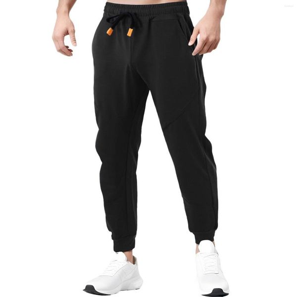 Pantalones de hombre Pantalones casuales de seda de hielo Pantalones de chándal Pantalones de algodón de moda para hombre Ropa deportiva Slim Fit Hombre Cordón Jersey Hombres Ropa diaria