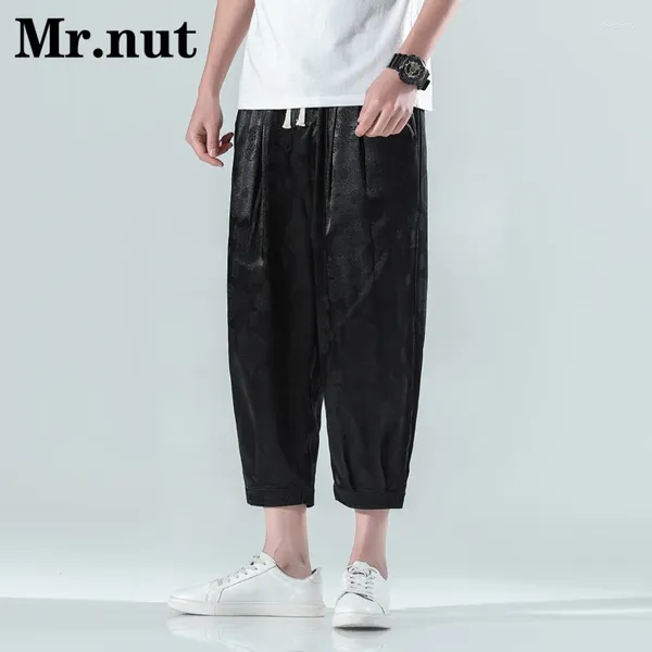 Pantalons pour hommes Ice Soie Hommes Vêtements Harem Été Unisexe Coton Lin Baggy Pantalon Casual Jogger Large Jambe Mode Harajuku Slacks