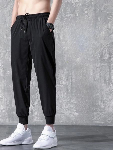 Pantalon masculin glace Summer Summer Fashion Brand de mode décontracté Drape ultra-mince à séchage rapide à la cheville à la cheville