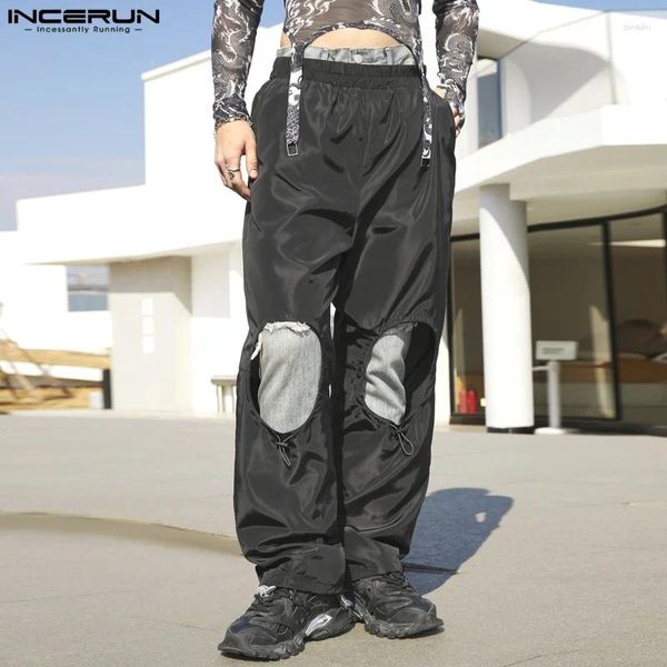 Pantalon pour hommes Incerun 2024 American Style Mens Pantalons Hollow Out Design Tablers Casual Fashionable Homme vendant Jogger Long Pant S-5XL