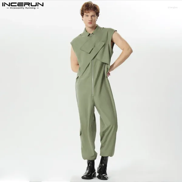 Pantalon pour hommes Incerun 2024 American Style Mens Assumes Jumps Funny Cross Design Sautpuises zippées élégantes