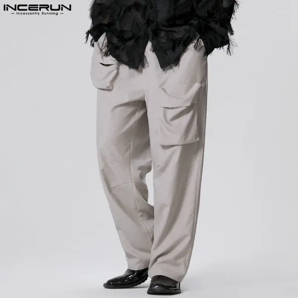 Pantalon masculin Incerun 2024 American Style Pantalons Personnalité Pocket Design Long Casual Streetwear All-Match Panters S-5XL
