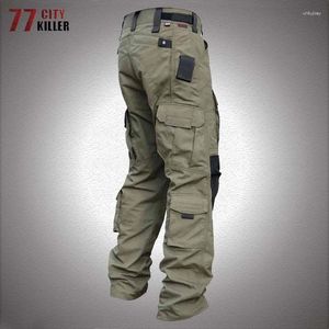 Pantalones para hombres Intruso Táctico Hombres Militar Multibolsillo Servicio Secreto Ejército Pantalones de combate Pantalones de carga de caza resistentes al desgaste al aire libre