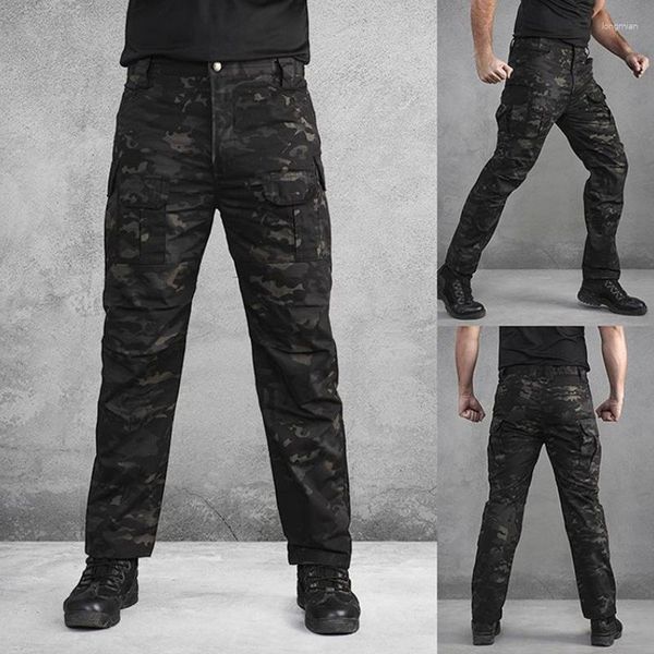 Pantalones de hombre IX2 Combate militar Hombres Táctico Impermeable Multi-bolsillo Joggers Hombre Ejército Caza Pantalones resistentes al desgaste Tamaño S-2XL