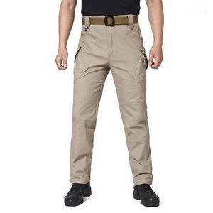 Herenbroek IX9 City Tactical Cargo Men Combat Swat Army Militair veel zakken strekken flexibele man casual broek 4xl