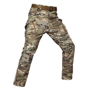 Pantalon pour hommes IX9 Softshell épais polaire hiver militaire tactique camouflage chasse cargo pantalon chaud imperméable pantalon de combat 230821