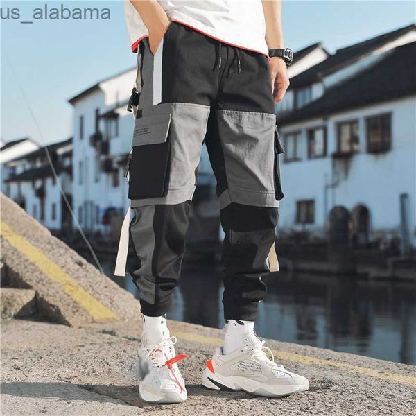 Pantalons pour hommes Januarysnow Hommes Multi Poches Cargo Harem Pantalon Mâle Pantalon De Survêtement Joggers Pantalon Mode Harajuku Hommes Pantalon 240308