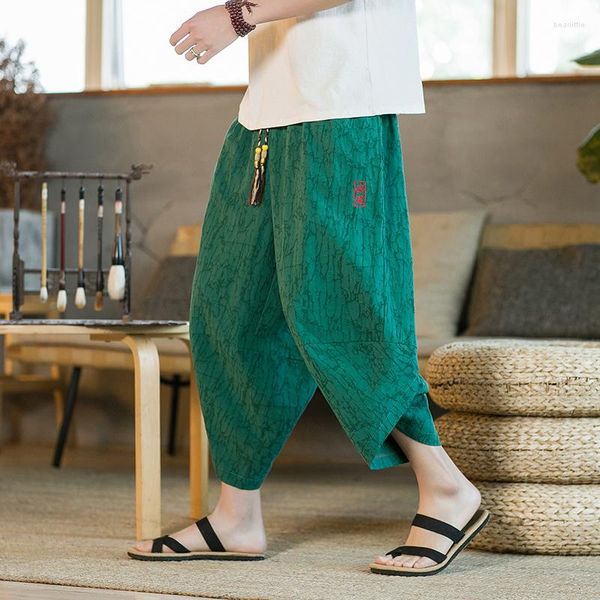 Pantalons pour hommes Kimono japonais Shorts traditionnels 2023 vêtements asiatiques pantalons de bain décontracté ample lin arlequin