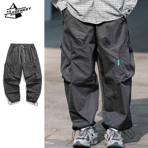 Pantalon pour hommes pantalons de cargaison surdimensionnés japonais pour hommes rétro américains longs mins longs pantalon droit jambe large pantalon décontracté unisexe style J240429