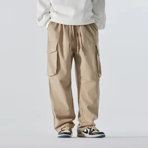 Herenbroeken Japanse streetwear mode losse casual outdoor cargo joggers militaire broek Cityboy overall met grote zakken