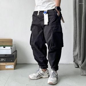 Pantalons pour hommes Streetwear japonais Lâche Droite Cargo Hommes Vêtements Harajuku Sports de plein air Pantalon décontracté Coréen Kaki Baggy