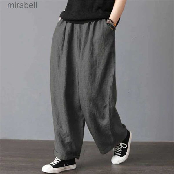 Men's Pants Ropa informal japonesa, pantalones Harem para hombre, pantalones casuales sueltos de Hip Hop, pantalones de cintura elástica estilo Harajuku, pantalones para correr sólidos de talla grande YQ240108