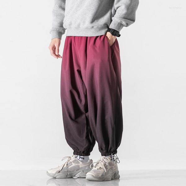 Pantalons pour hommes Style japonais hommes survêtement décontracté pantalons réfléchissants hommes 2023 Streetwear lâche mode pantalons de survêtement mâle grande taille 5XL