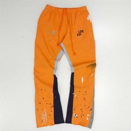 Herenbroeken Jeans Galleries Dept Designer Joggingbroek Sport 7216b Painted Flare Sweatpants 8tmu216w