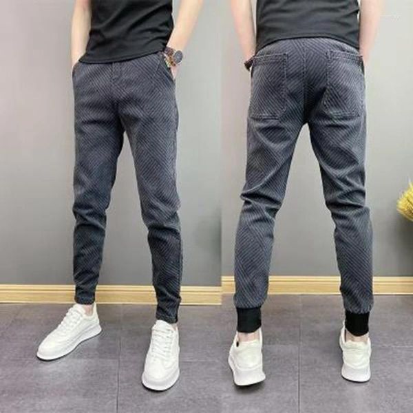 Pantalones para hombres Jeans Hombres Skinny Slim Fit Moda Hip Hop Pantalones de mezclilla Casual para Streetwear Jean Lápiz Y2K Jea