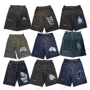 Pantalon masculin jnco shorts y2k hip hop poche baily denim gym masculine 2024 Summer harajuku gothic basketball streetwear denim short