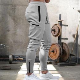 Herenbroek Jogger Fitness Sport Multi-pocket Rits Broek Outdoor Casual Overall Effen Kleur Bodybuilding