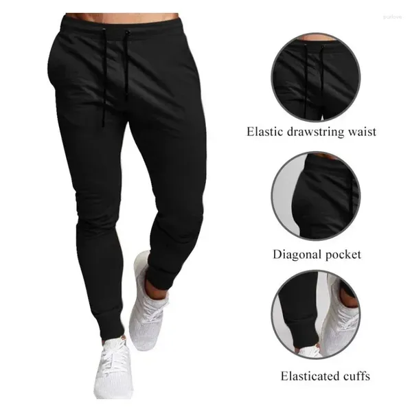 Pantalones para hombres pantalones de chándal a gran tamaño cintura elástica deportes informales pantalones de fitness suelto spring de primavera