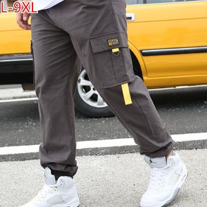 Men's Pants Joggers hommes pantalons Stretch lâche Hip Hop Harem Cargo grande taille 7XL 8XL 9XL été automne adolescent hiver polaire étudiants pantalon 230316