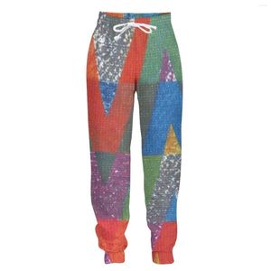 Pantalones de hombre Jumeast Jogger Casual pantalones de chándal holgados para hombre Color Patchwork recto para hombres de gran tamaño chándal pantalones ropa