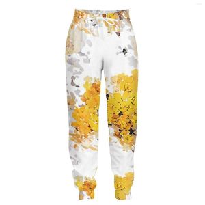 Herenbroek jumeast jogger casual joggingbroek baggy heren kleurplant afdrukpatroon recht voor heren mode trainingspak broek