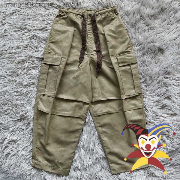 Pantalons pour hommes Kapital Kountry Pantalons Hommes Femmes Armée Vert Camouflage Cargo Pantalon Élastique Cordon Pantalon Décontracté T230602