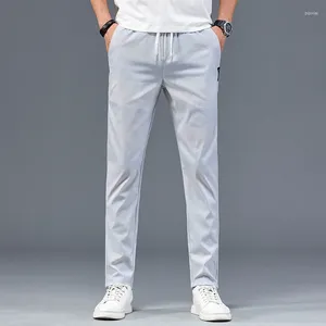 Pantalon masculin coréen lâche raigne élastique sports 2024 fine mode slim fit confortable respirant décontracté