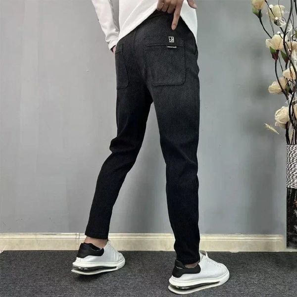 Pantalones para hombres Ropa de golf de lujo coreana 2024 Primavera Ropa casual Hombres Moda Cinturón elástico Jeans Suministros