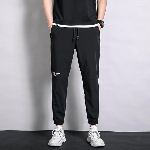 Pantalon masculin de style coréen Sports de mode garçons lâches occasionnels 2023 Été mince à pattes Running Trend Capris