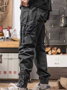 Herenbroeken Koreaanse versie van Trendy Brand losse oversized strakke broek geschikt voor heren Multi Pocket Casual PantsL2404