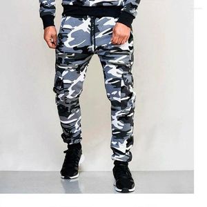Pantalon pour hommes KPOP mode Style Harajuku pantalon ajusté ample tout Match Sport bouton décontracté poches coréennes Camouflage